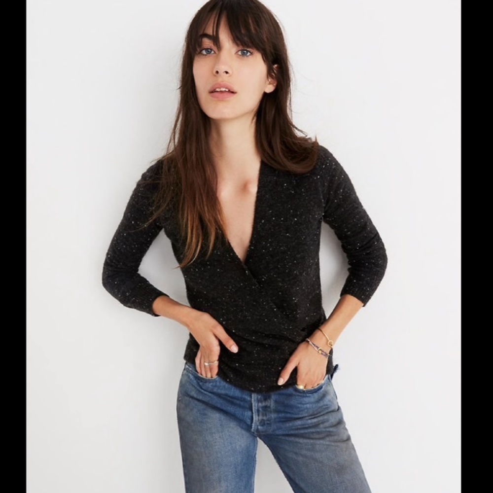 Madewell Donegal Wrap Pullover Sweater